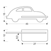 Dekoracyjna lampa ścienna Car 21-85061 5W LED 4000K auto drewno szara