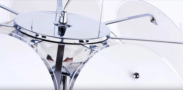 Nowoczesna lampa wisząca Antires szklane płatki do salonu