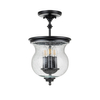 Retro lampa sufitowa Pickering Lane FE-PICKERING-LANE-SF-BLK Feiss czarny przezroczysty