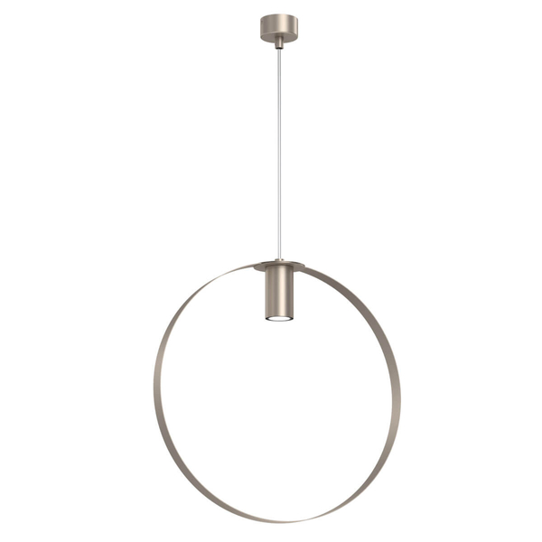 Okrągła lampa wisząca ORTIGA 5153 Shilo metalowa platynowa