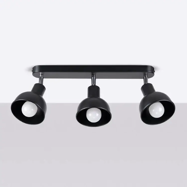 Potrójna plafoniera Elba SL.1318 Sollux regulowana na korytarz czarna