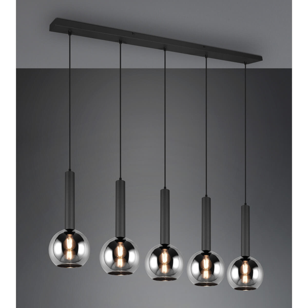 Zawieszana lampa na belce CLAYTON 310300532 Trio balls czarny