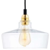 Skandynawska LAMPA wisząca LONGIS 10875305 Kaspa szklana OPRAWA loftowy ZWIS kaskada złota przezroczysta czarna