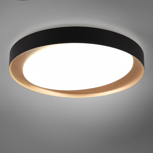 Ledowy plafon czarny Zeta R62712402 z pilotem LED 24W 2700-6500K