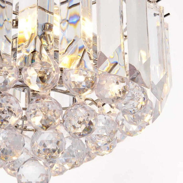 Salonowa lampa wisząca Fargo FARGO-12CH Endon glamour chrom przezroczysta