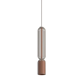 Wisząca lampa do sypialni CAMELEON SINGLES 12198 terakota beżowa