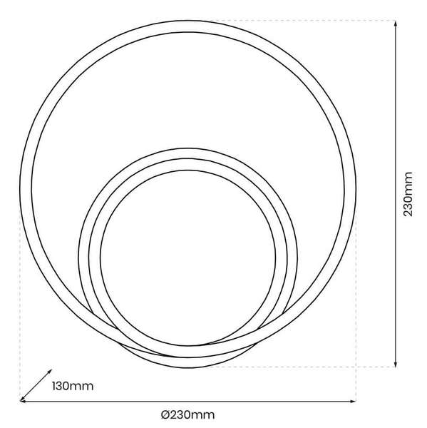 Kinkiet ścienny Lucero ML1050 LED 13W 4000K wstęga złoty