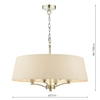 Lampa wisząca na łańcuchu Marble MAR0429-EH Dar Lighting beżowy mosiądz