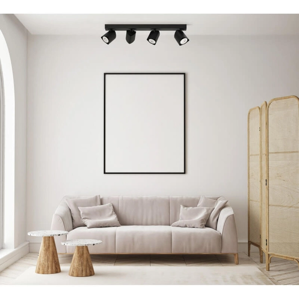 Sufitowa lampa regulowana Merusa kierunkowa do pokoju czarna