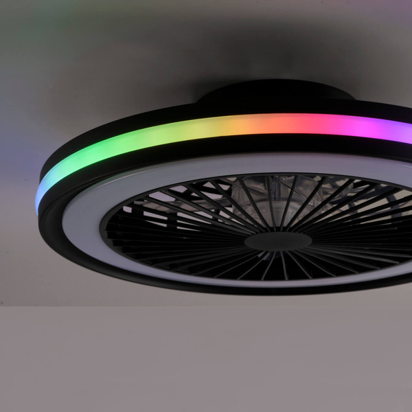 Plafon na pilot Brandon 14649-18 Just Light LED 36+5W 2700-5000K+RGB czarny