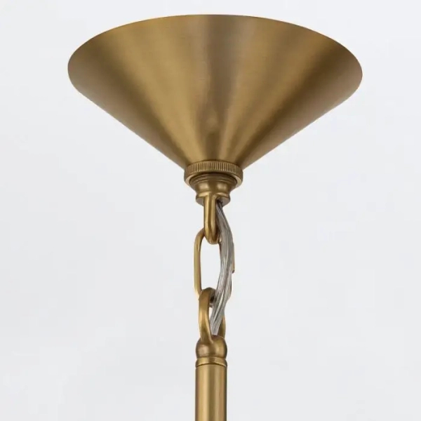 Modernistyczna lampa wisząca Saucer QN-SAUCER-1P-M-AB-OPAL szklana mosiądz