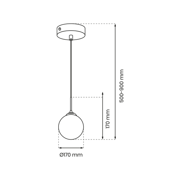 Lampa wisząca Reflex MLP8413 ball przydymiona złota