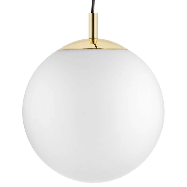 Wisząca LAMPA skandynawska ALUR 10730305 Kaspa kulista OPRAWA szklany ZWIS hygge kule balls złote białe