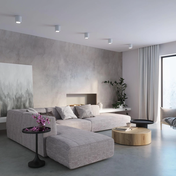 Downlight LAMPA sufitowa SL.0645 betonowa OPRAWA spot tuba szara