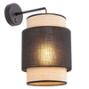 Lampa ścienna ekologiczna Boho 5651 TK Lighting do sypialni czarny słomkowy