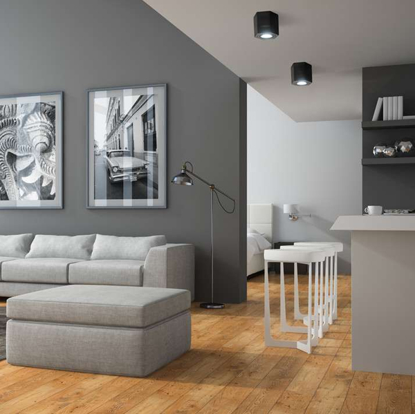 Sześciokątna LAMPA sufitowa HEXAGON 313188 Polux regulowana OPRAWA metalowa downlight czarny