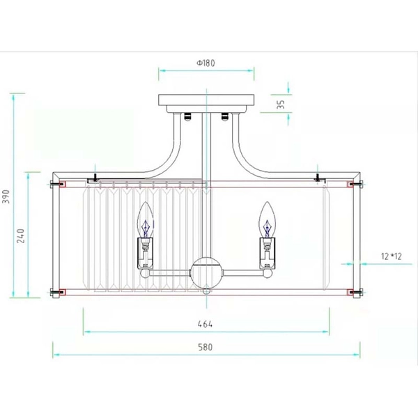 Kryształowy plafon sypialniany CGASBURC okrągła lampa chrom