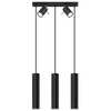 Zwisowa lampa Ring SL.1099 Sollux z reflektorkami do jadalni czarna