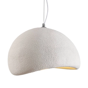 Sypialniana lampa wisząca Stone DN426-400 metal nad stół kamień biała outlet