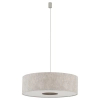 Abażurowa wisząca lampa CEDRO 11666 tkaninowa beżowa