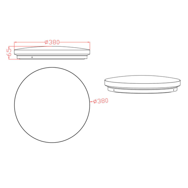 Okrągła lamp sufitowa Babilon LP-335/1C M 4BK Light Prestige LED 24W 4000K biała