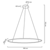 Jadalniana wisząca lampa Ring Slim MSE1501100158 Moosee LED 28W 3000K złota