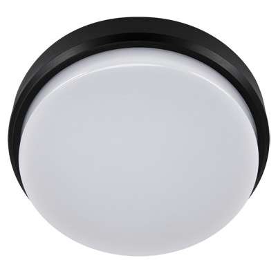 Plafon LAMPA sufitowa ARON 03800 Ideus zewnętrzna OPRAWA metalowa LED 12W 4000K hermetyczna okrągła IP65 czarna