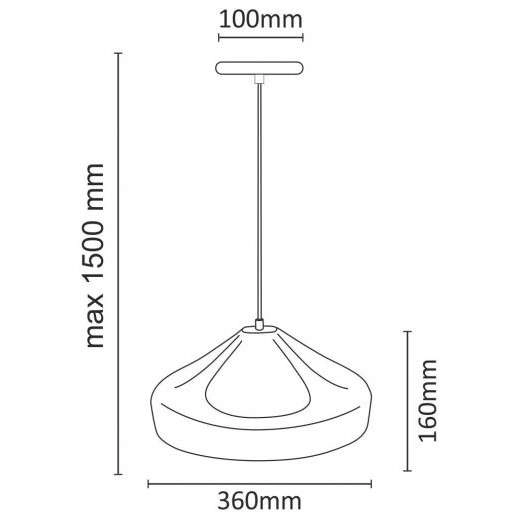 Metalowa LAMPA wisząca GAVLE 307453 Il mio minimalistyczna OPRAWA zwis szary