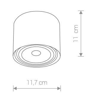 Okrągła LAMPA sufitowa BIT 9486 Nowodvorski metalowa downlight tuba grafitowa