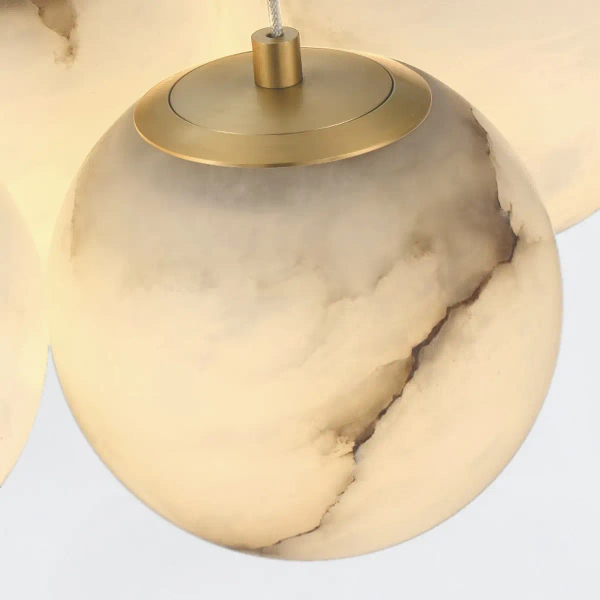 Zwieszana lampa Kepler QN-KEPLER-7P-BG LED 49W 3000K kula złoty biały