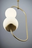 LAMPA wisząca TORO P0385 Maxlight loftowa OPRAWA zwis LED 3W + 5W 3000K szklana kula złota biała