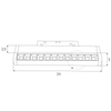 Liniowa lampa magnetyczna Zigbee M0047N Maxlight LED 12W 3000K podłużna biała