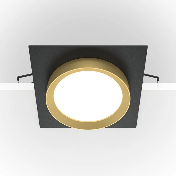 Lampa podstropowa wpuszczana downlight czarna złota Hoop OUTLET