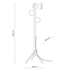 Lampa podłogowa do sypialni 5809 kule bubble drewniana biała