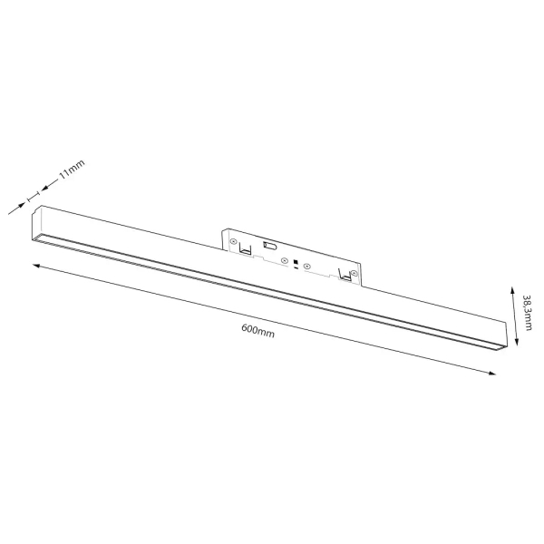 Ledowa lampa szynowa magnetyczna Magnetic Track ML2175 LED 20W CCT czarny