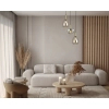 Szklana lampa wisząca Gater PND-23541-3-GD-CH do salonu nad stół złota
