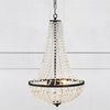 Czarna lampa pałacowa Granso 107027 do jadalni nad stół glamour