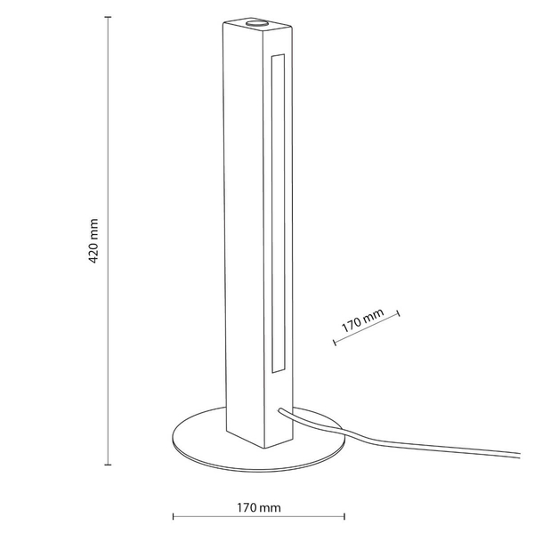 Naturalna lampka nocna Teo 1412 TK Lighting podłużna słupek beżowa