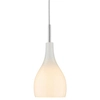 Wisząca lampa szkło nad stół biała chrom Soho OUTLET