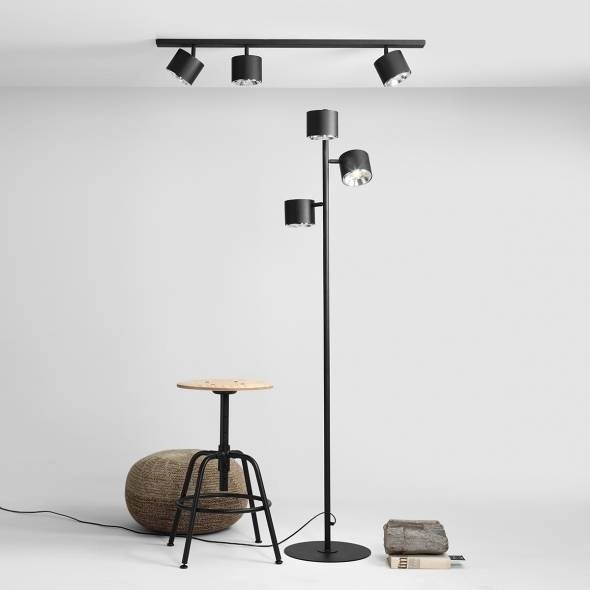 Lampa podłogowa BOT 1047A Aldex stojąca regulowana czarna