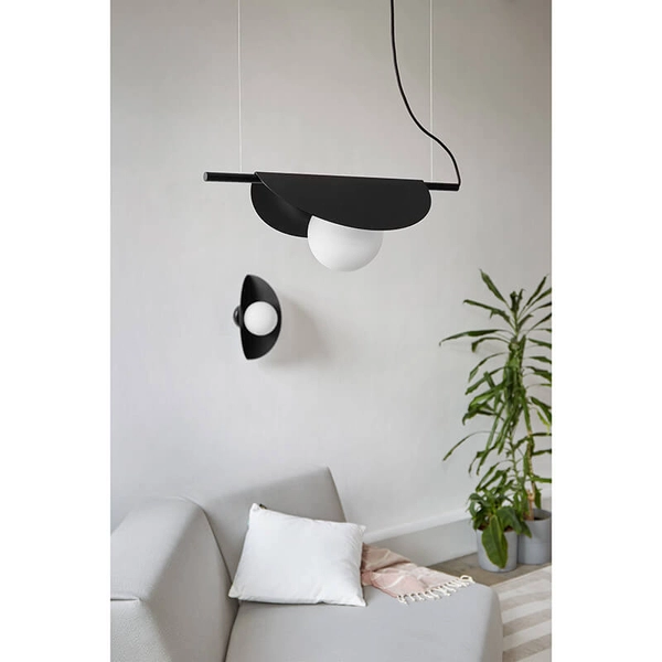 Wisząca lampa nad wyspę Sallo SAA122P0 loftowa czarna