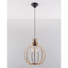 Drewniana lampa wisząca SL.0391 klatka do jadalni nad stół