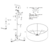 Materiałowa lampa wisząca Daley 60241 Endon abażur metal srebrny biały