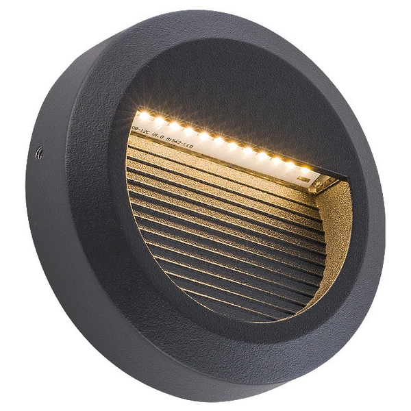Elewacyjna LAMPA zewnętrzna ROUND LED 8147 Nowodvorski okrągła OPRAWA outdoor LED 1,6W 3000K ścienna IP54 czarna