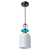Zwisowa lampa szklana Tropea LP-2004/1P M WH kopuła biała niebieska