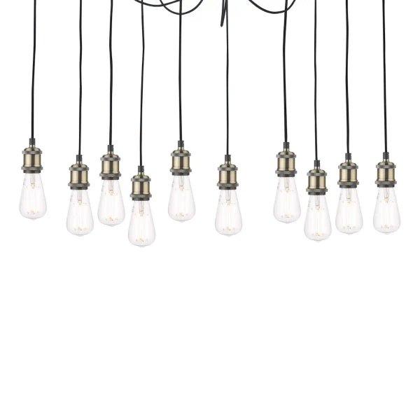 Pajęcza wisząca lampa Waco WAC2375 do salonu zwisające kable czarny