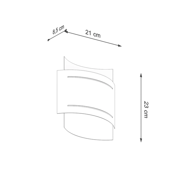 Lampa ścienna Hestia SL.0981 Sollux modern góra-dół czarna