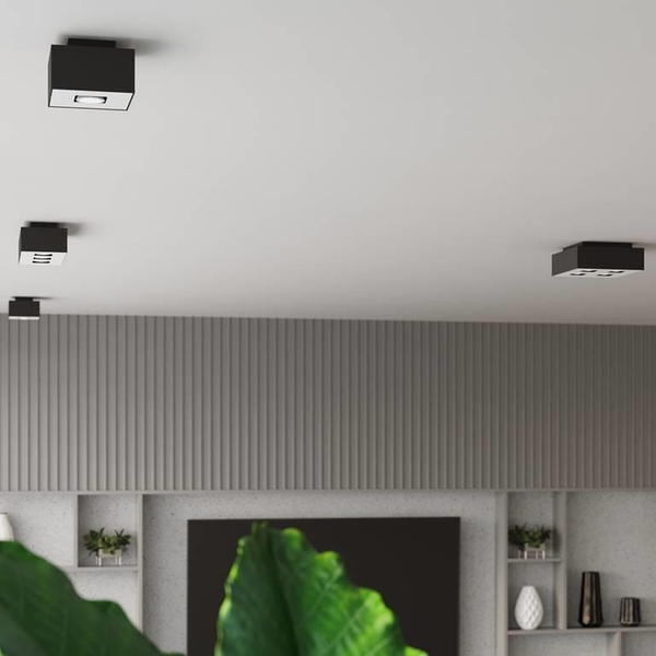 Downlight LAMPA sufitowa SL.0071 prostokątna OPRAWA metalowa czarna