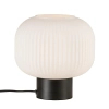 Stołowa lampa szklana MILFORD 48965001 z wtyczką biała czarna
