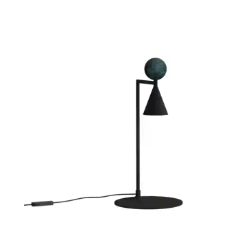 Stołowa lampa BINGO czarna T0069 1xLED 12W 3000K kula z wtyczką